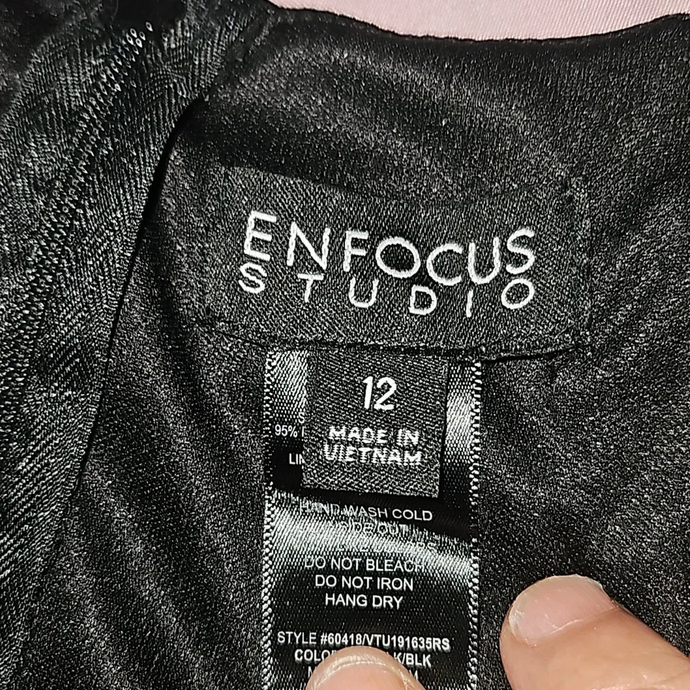 ENFOCUS STUDIO Women Black Sequin Ribben Gown Size 12 - Picture 13 of 14